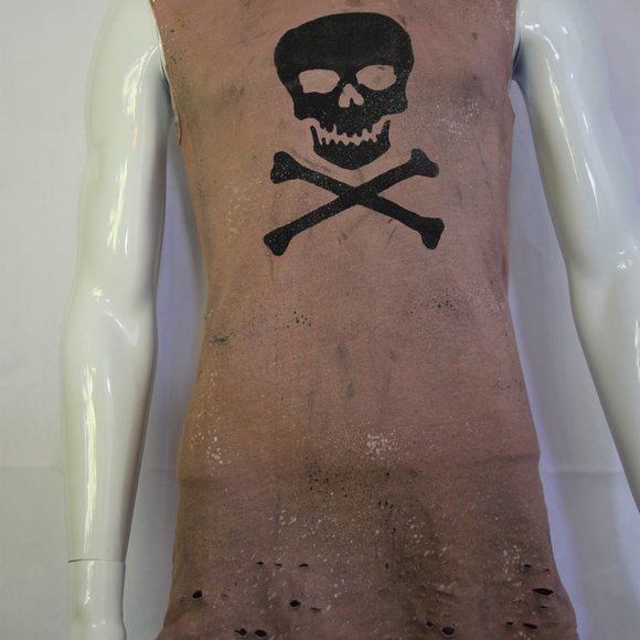 Skull Shirt Handmade Distressed Destroyed Ripped - Picture 6 of 6